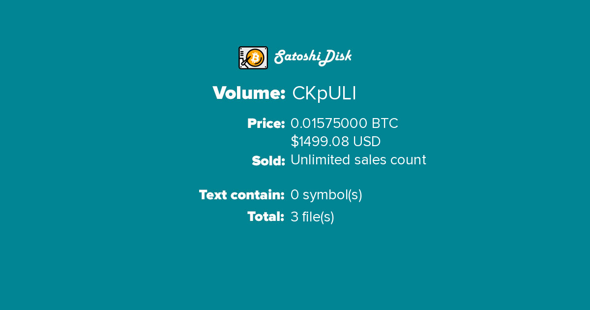 Pay and get files from volume ckpuli satoshidisk 